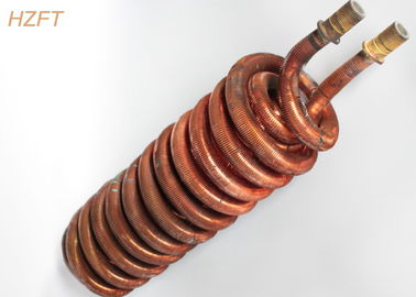Extruded Cupronickel Copper Tube Coils For Water Heater Boilers , Fin Coil